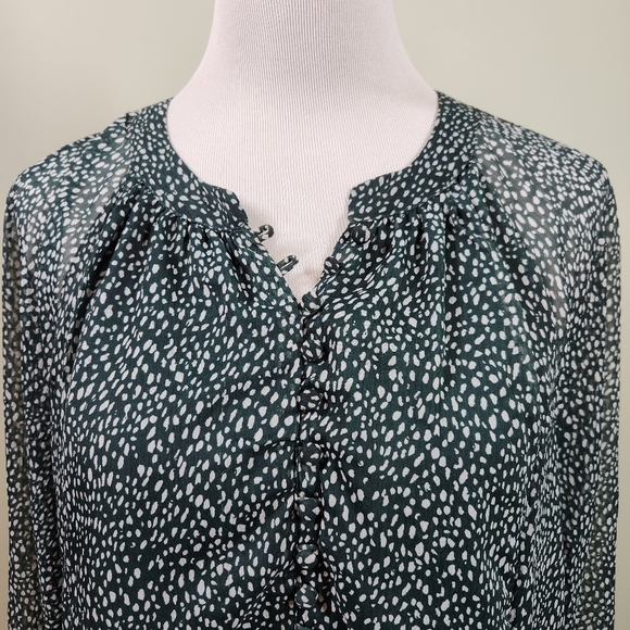 Joie Dress Artic Animal Spot Lined Hunter Green, sz XXL Plus Size - Picture 6 of 11